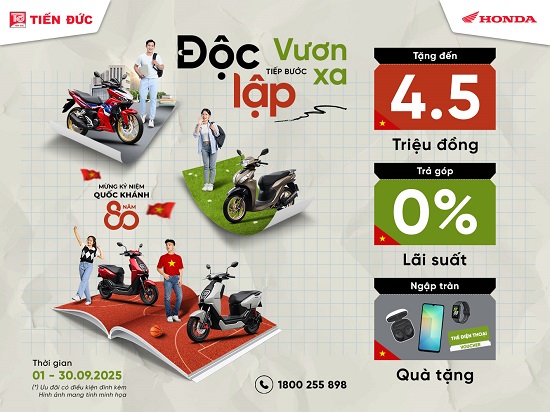 CHƯƠNG TRÌNH KHUYẾN MÃI “ĐỘC LẬP TIẾP BƯỚC VƯƠN XA”